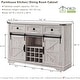 preview thumbnail 12 of 33, Farmhouse Bar Cabinet, Coffee/Wine Bar Cabinet w/Wine & Glass Rack