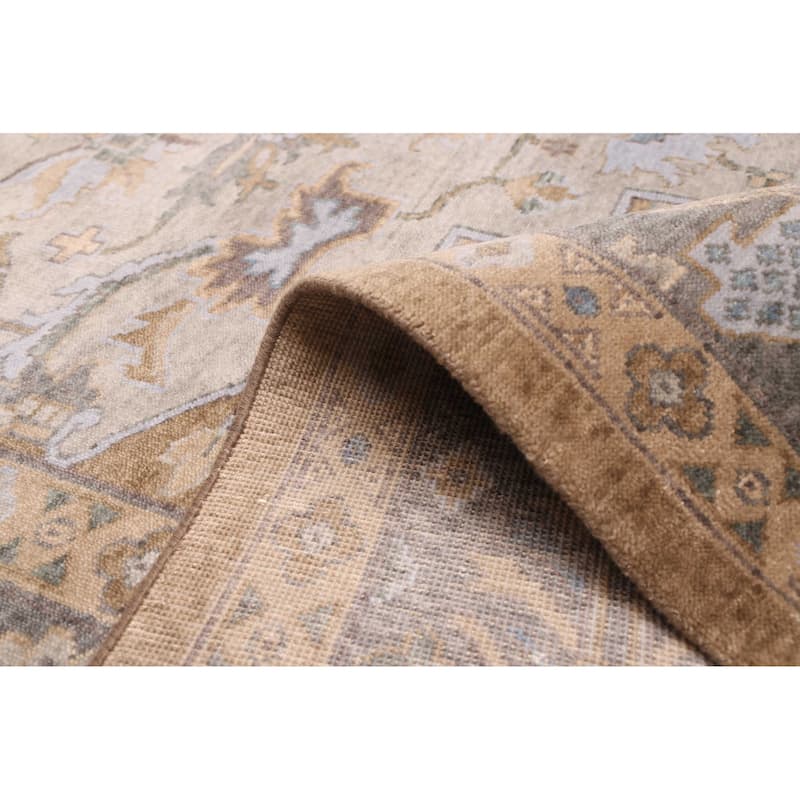 ECARPETGALLERY Hand-knotted Jules Sultane Grey Wool Rug - 9'1 x 11'11