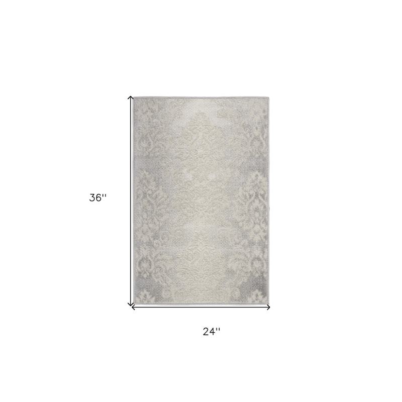Distressed Non Skid Stain Resistant Low Pile Area Rug - 36' X '24' X '0.25