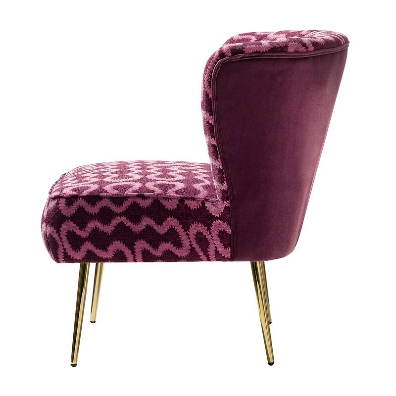Almira Contemporary Upholstered Armless Side Chair with Tufted Back Set of 2 by HULALA HOME