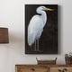 preview thumbnail 5 of 6, White Heron Portrait I Premium Gallery Wrapped Canvas - Ready to Hang