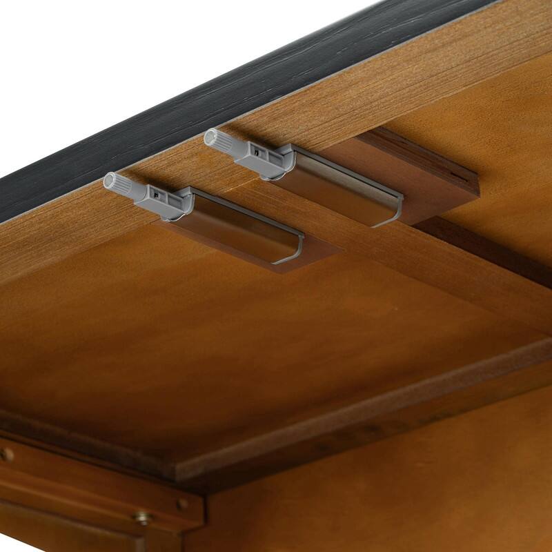 57.7" Large Sideboard Buffet Cabinet with Adjustable Shelves and Glass Doors for Kitchen and Dining Room