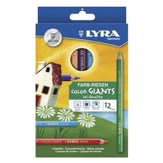 Shop Lyra Color Giants Hexagonal Colored Pencils Assorted Matte Color Set Of 12 Overstock 16725219