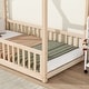 preview thumbnail 5 of 7, Natural Twin Pine House Twin Bed with Guardrails, Easy Assembly