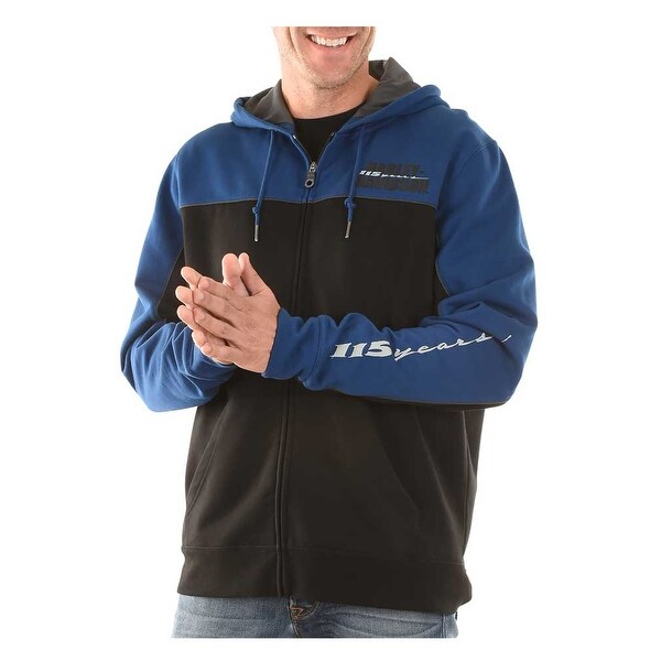 Shop Harley Davidson Men S 115th Anniversary Wicked Full Zip Hoodie Hooded Jacket Overstock 21320706