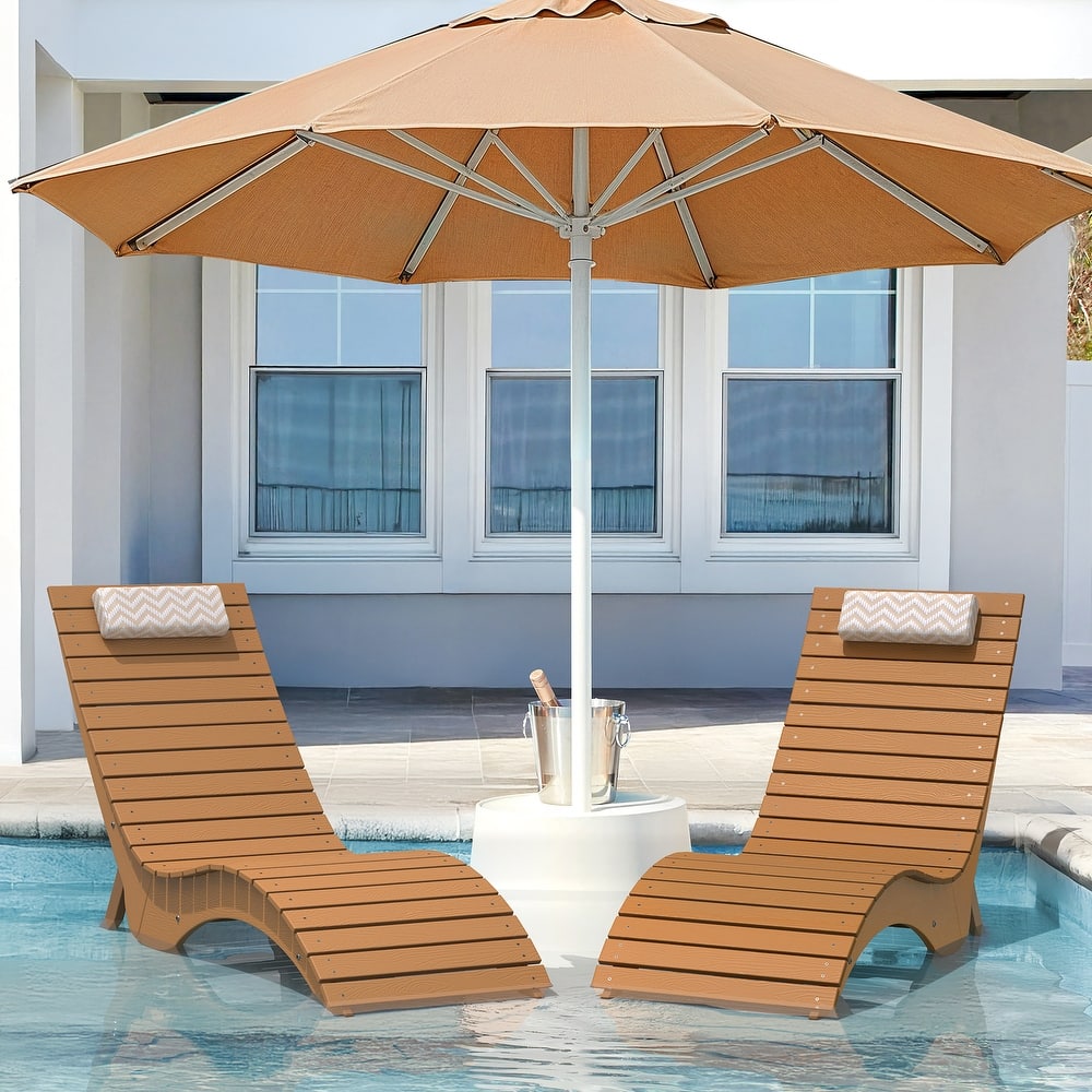 HDPS Water-Resistance Pool Lounge Chair Set of 2