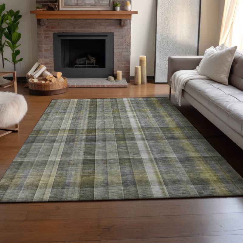 Premium Washable Super Soft Plaid Mayfield Rug