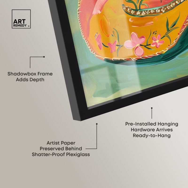 Wildflower Cowboy Hat Shadowbox by Art Remedy