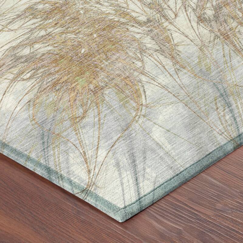 Machine Washable Indoor/ Outdoor Modern Cheraw Chantille Rug