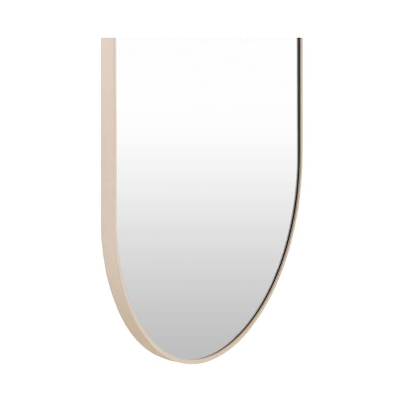 Livabliss Aranya Modern Aluminum Oval Pill-Shaped Accent Mirror