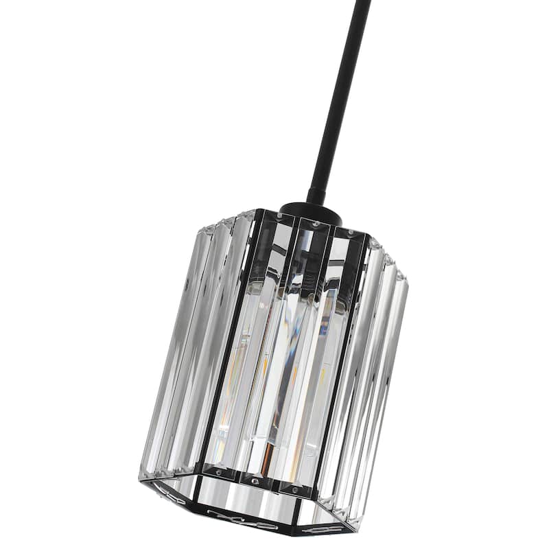 1-Light Crystal Pendant Lighting Fixtures for Sloped Ceiling