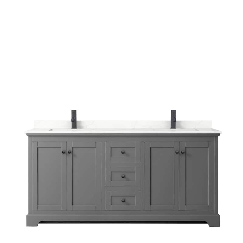Avery 72-inch Double Vanity, Quartz Top
