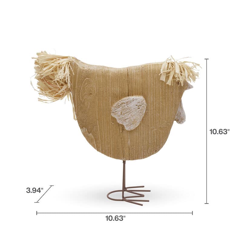 Elements Resin Chicken Tabletop Decor, 11 Inch