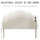 Modern Simple Queen Size Bed Frame Upholstered Platform Bed with Adjustable Headboard & Linen Fabric Padded