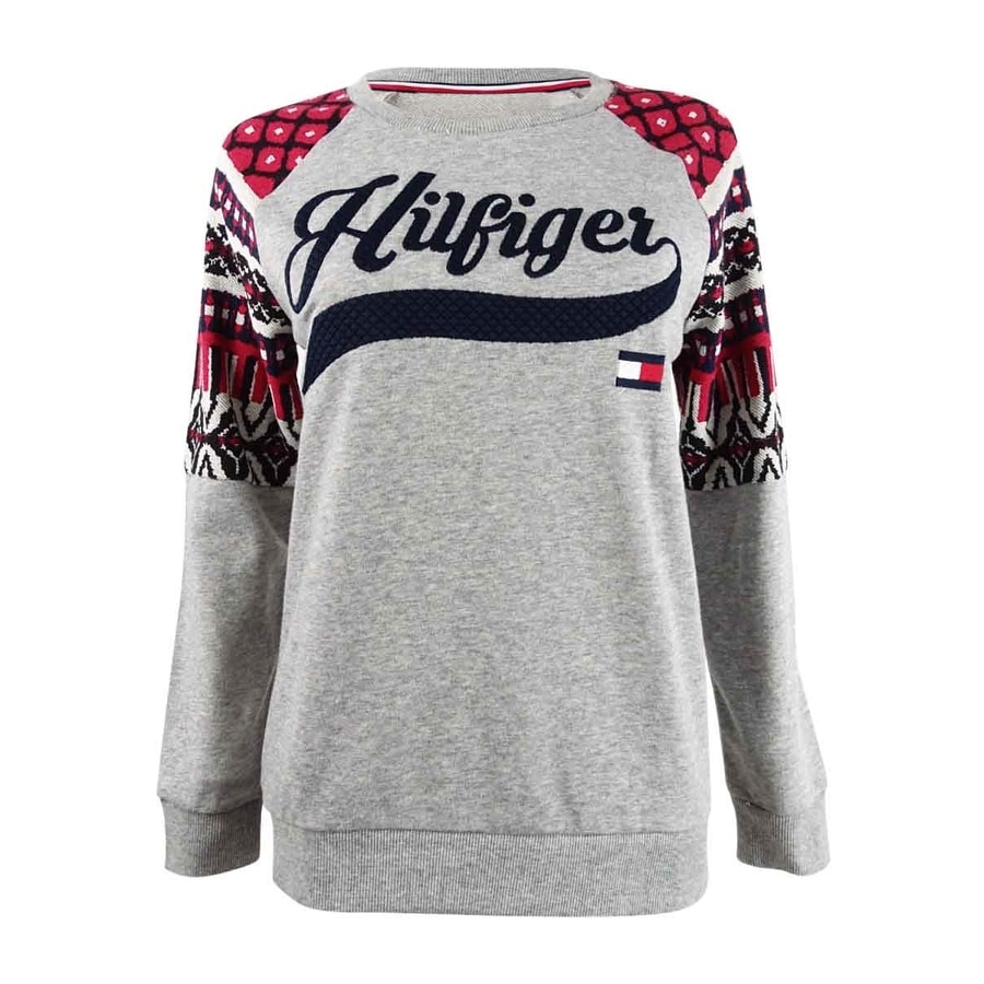 tommy hilfiger women's grey sweatshirt