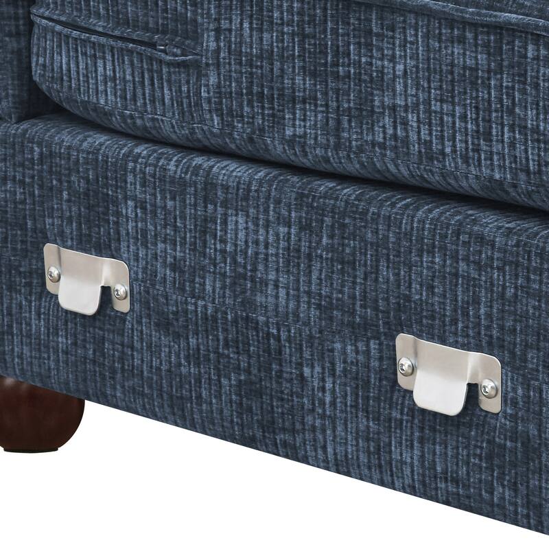 82" Modern Chenille Upholstered Sofa,3-Seater Sofa, Loveseat Sofa, Deep Seat Sofa Set For Living Room,Bedroom,Beige/Blue/Brown