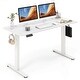 preview thumbnail 1 of 28, Costway 55" x 24" Electric Standing Desk with 3 Memory Height Settings