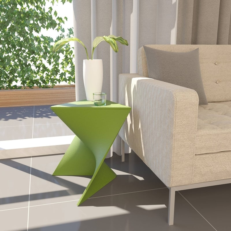 LeisureMod Randolph Modern Side Table - Grey - 15.5 x 17 x 17