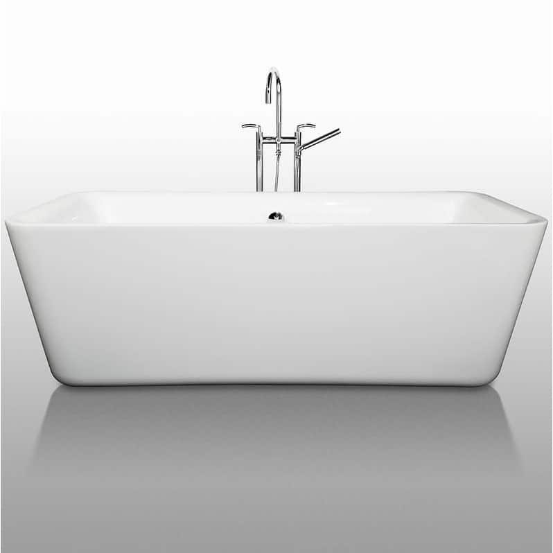 Wyndham Collection Emily 69" Free Standing Acrylic Soaking Tub with