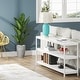preview thumbnail 11 of 19, Rustic Console Sofa Table, 3 Tiers Industrial Narrow Long Sofa Table