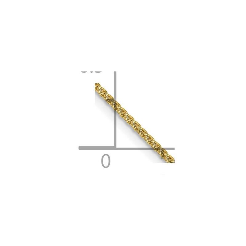 Curata 10k Yellow Gold Solid 1.0mm Polished Wheat Chain Necklace (Lobster) Options: 16 18 20 24