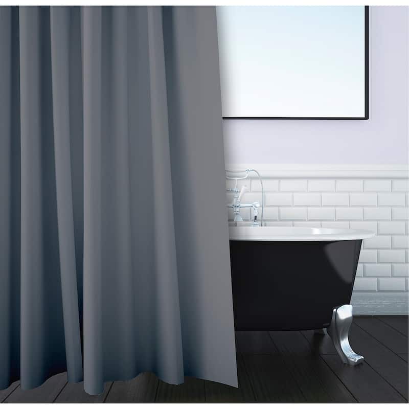 71 x 74-inch Steel Solid Shower Curtain
