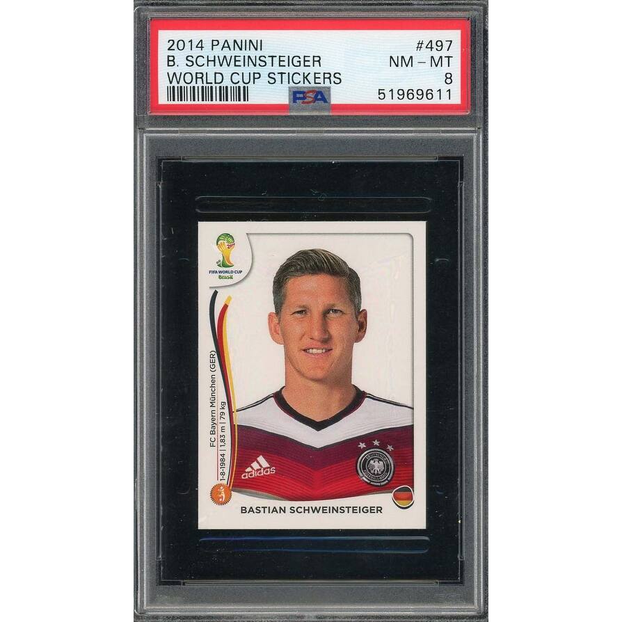 Bastian Schweinsteiger 2014 Panini World Cup Stickers Card #497 PSA 8 - 8'6" x 11'6"