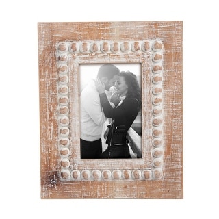  Love Wooden Distressed Beaded 4X6 Photo Frame