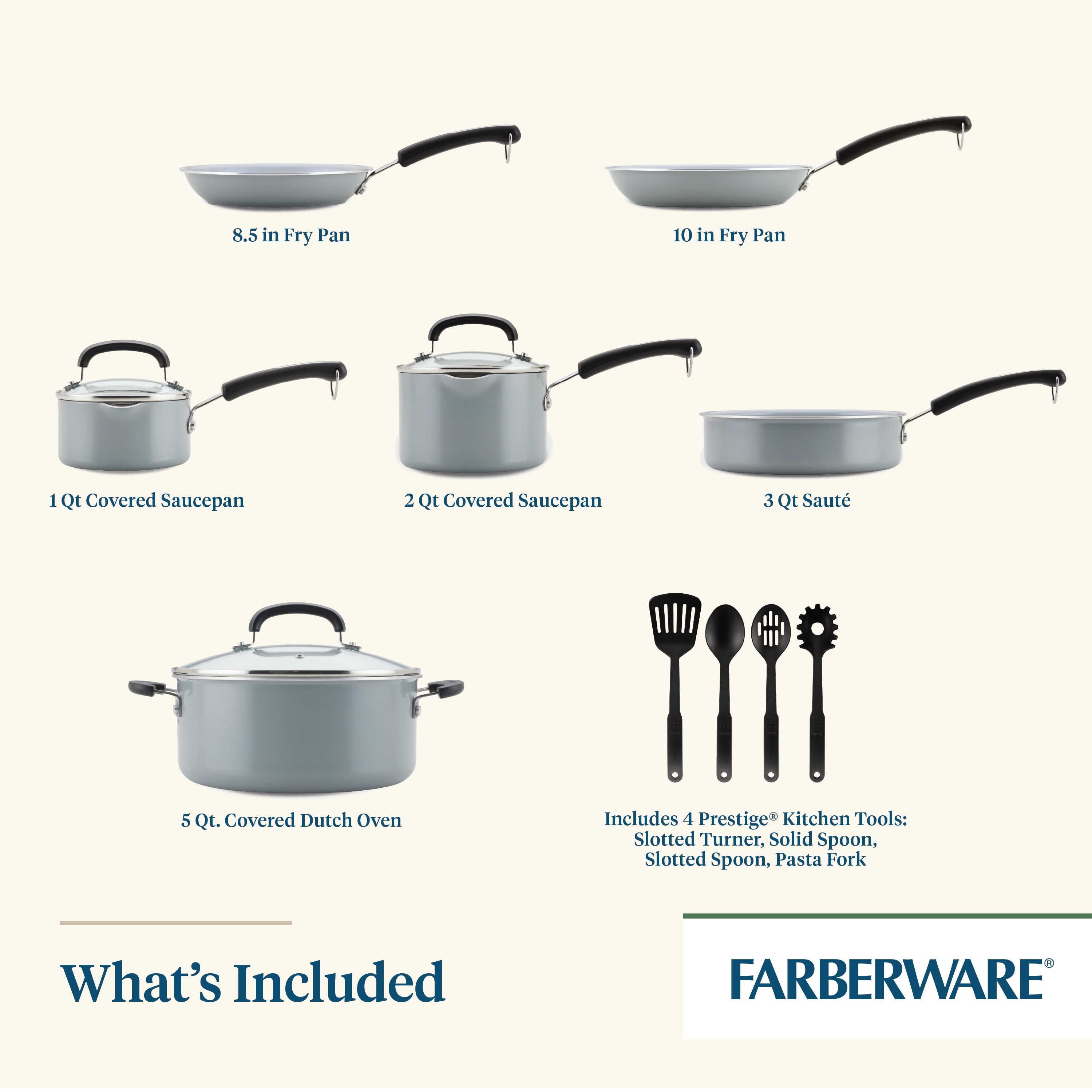 Farberware Eco Advantage Ceramic Nonstick Cookware Set - Bed Bath & Beyond  - 38077526