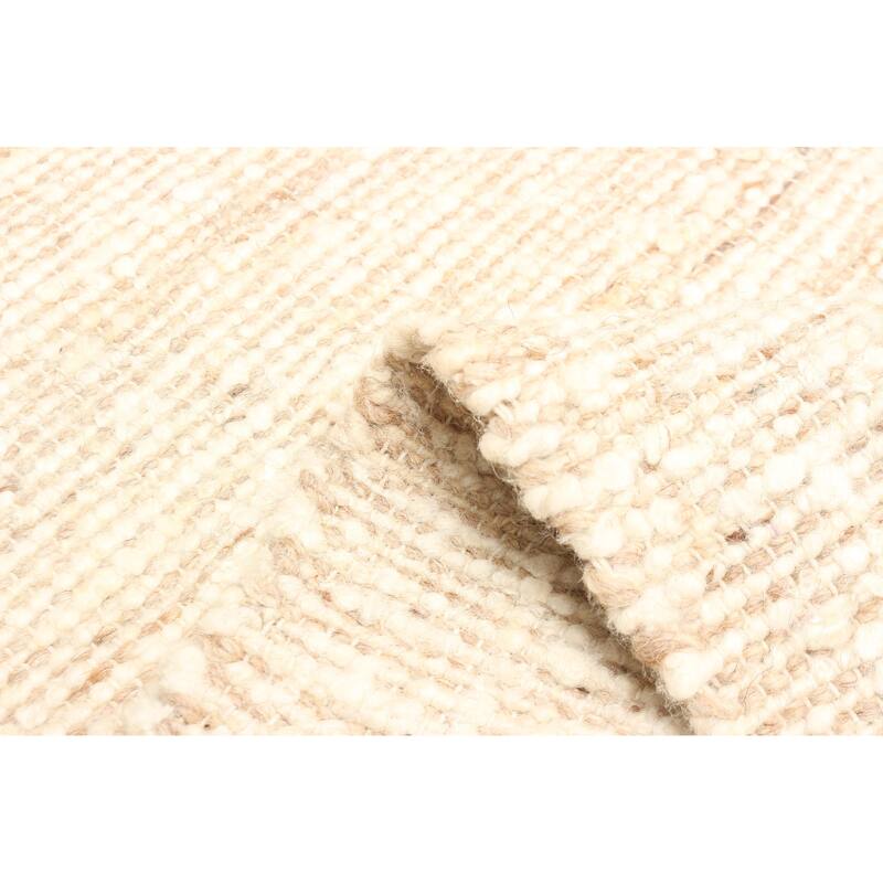 ECARPETGALLERY Braid weave Sienna Tan Wool Rug - 5'0 x 8'1