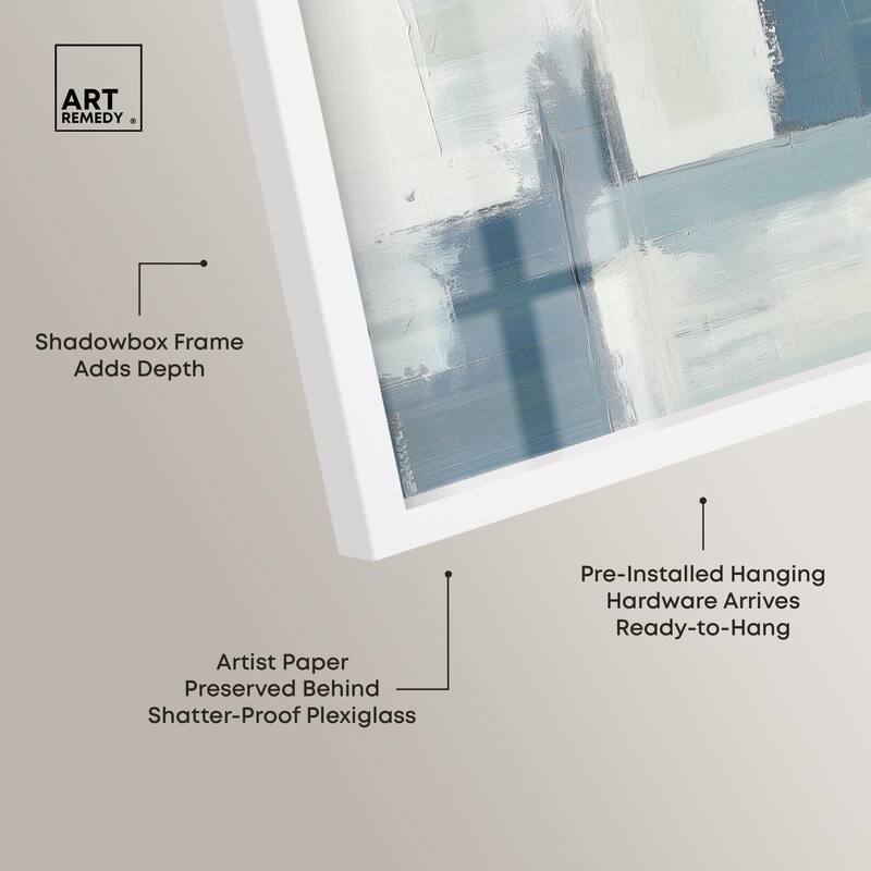 Deconstructed Blue III Shadowbox by Art Remedy