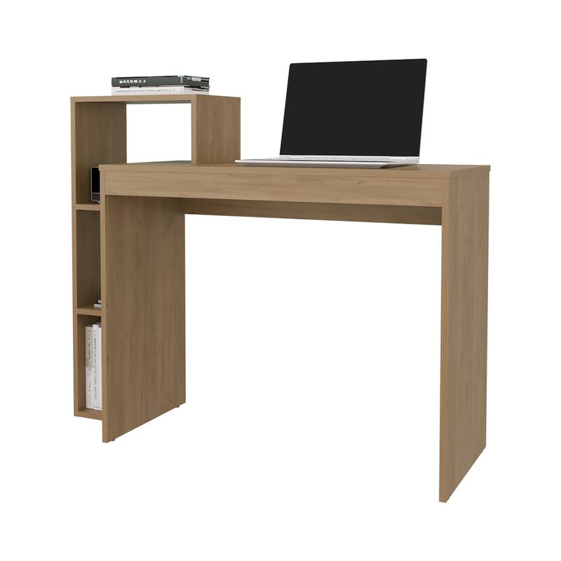 Lyphre Weathered Oak & Black Finish Computer Desk