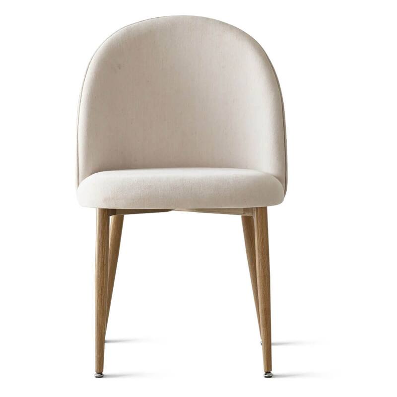 Upholstered Back Chenille Dining Chair (Set of 2)