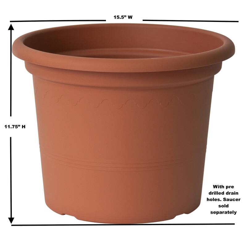 15.75" Geo Planter in Terra Cotta - 15.5" w x 11.75" h