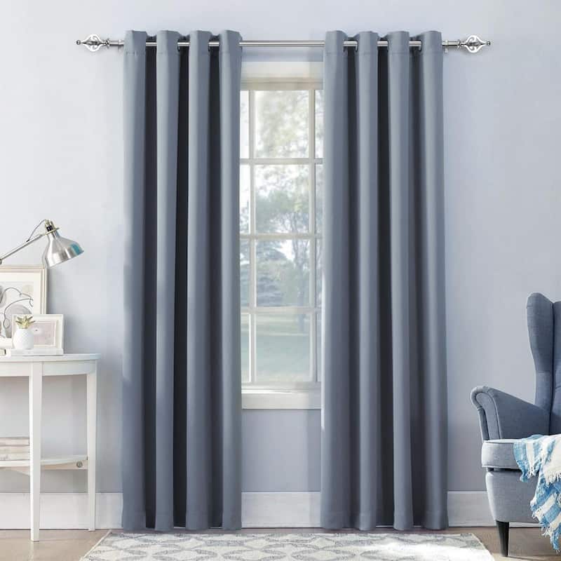 1-inch Diameter Portia Adjustable Single Drapery Curtain Rod