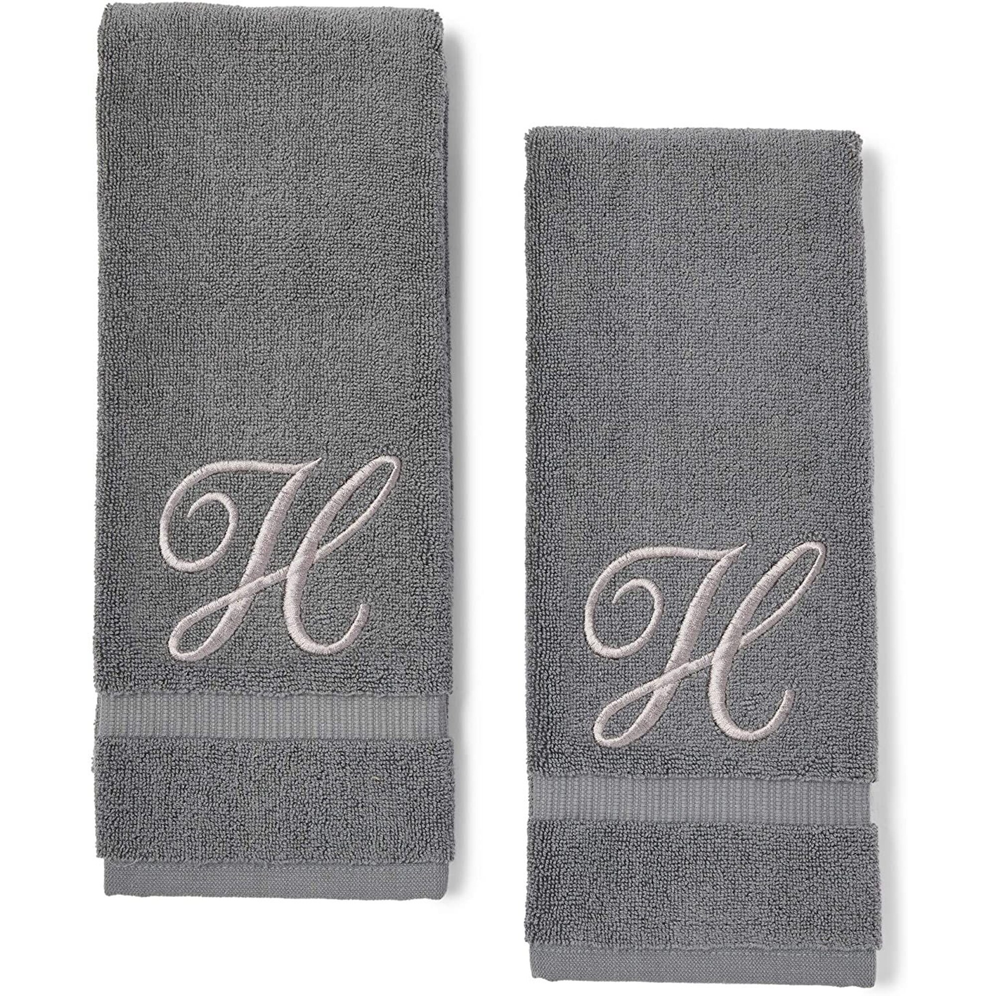 Monogram hand 2025 towels for bathroom