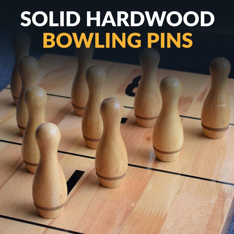 Hathaway Wood Shuffleboard Bowling Pin Set - N/A