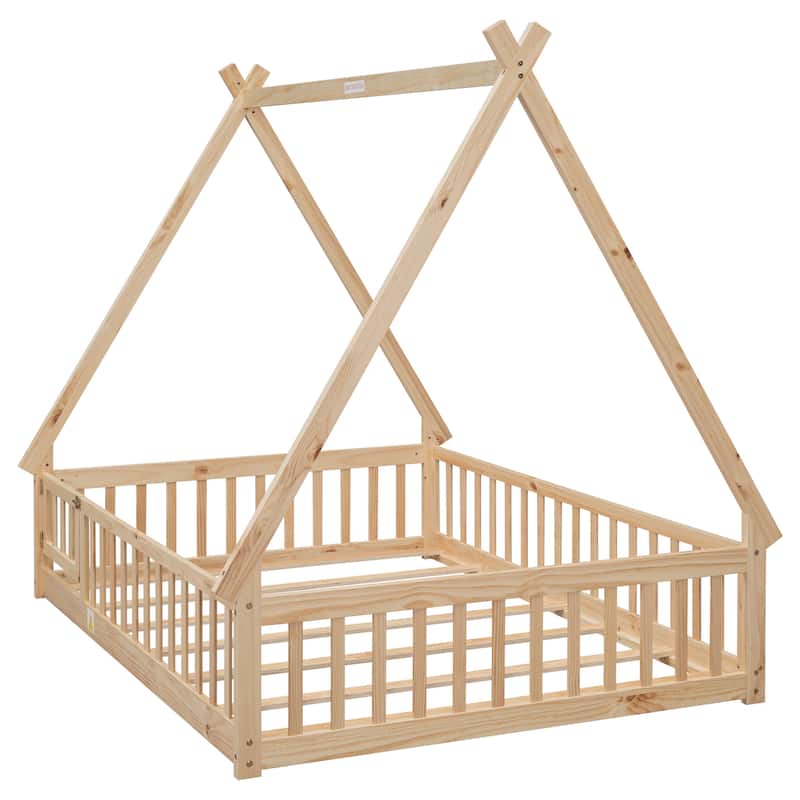 Tent-shaped Floor Bed