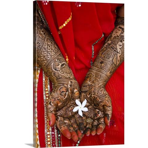 "The bride and her mehndi" Canvas Wall Art
