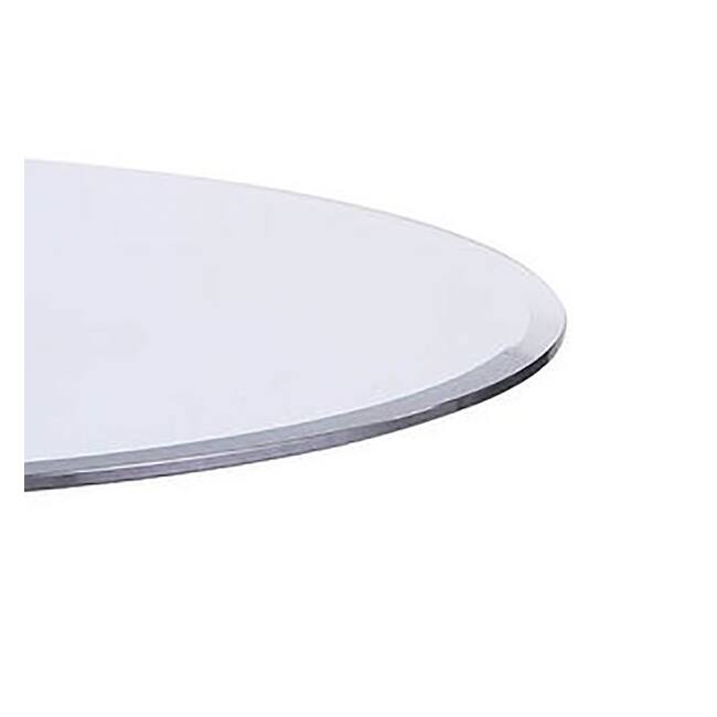 Somette Fiona Round Dining Table with Pedestal Base - Silver