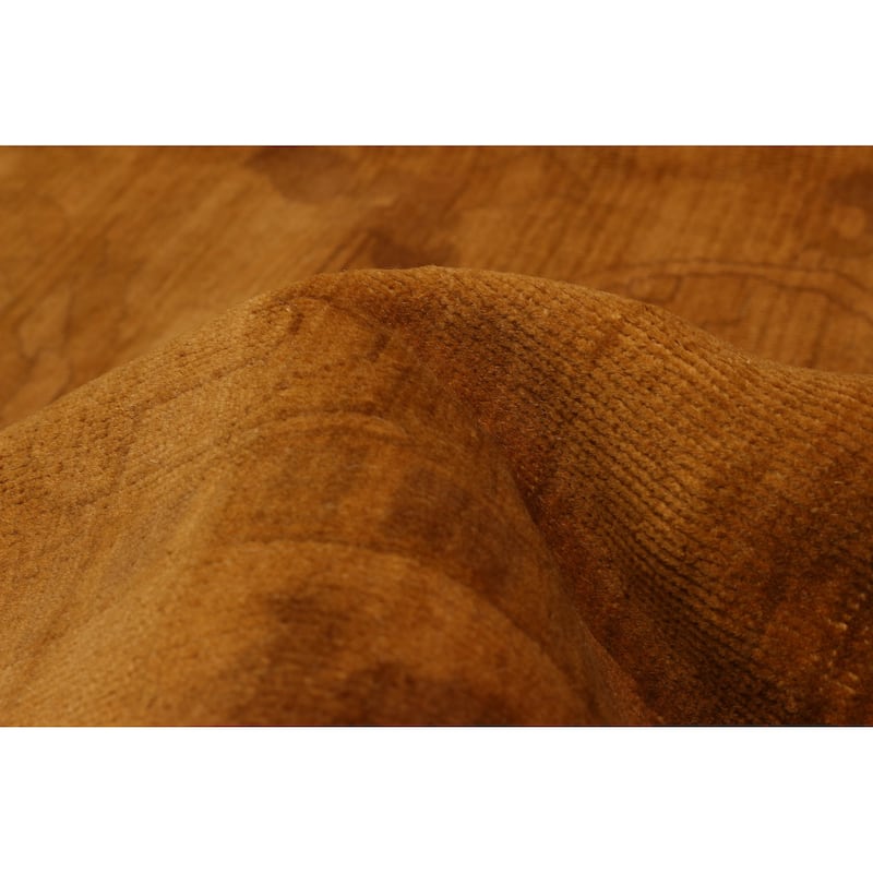 ECARPETGALLERY Hand-knotted Vibrance Brown Wool Rug - 7'10 x 9'8