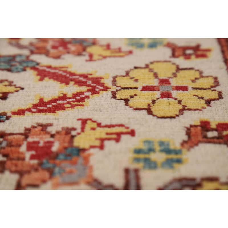 Floral Kazak Oriental Foyer Rug Hand-Knotted Wool Carpet - 2'0" x 3'0"