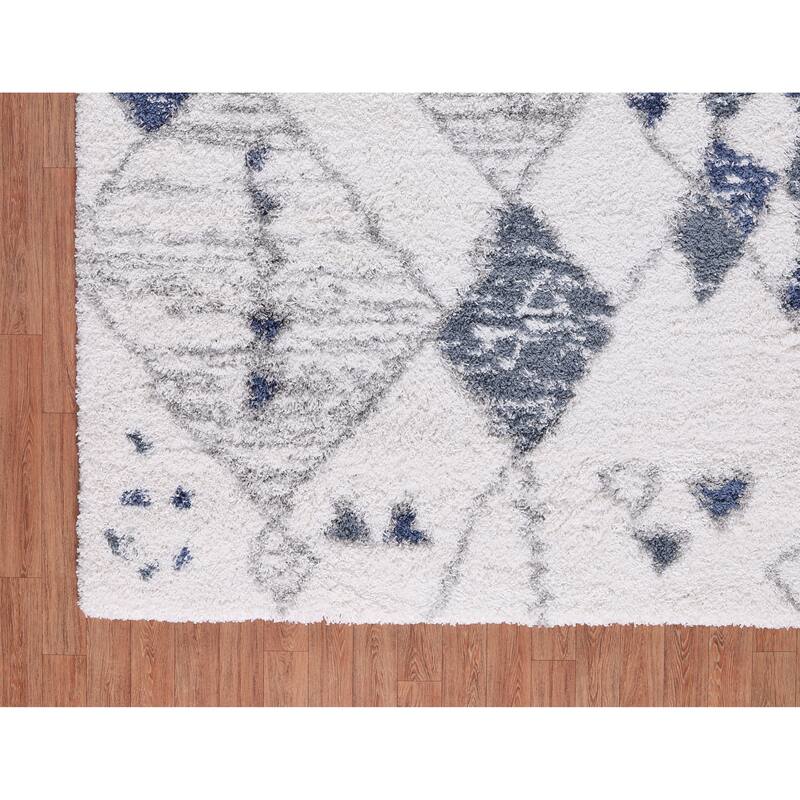 Noori Rug Lux Nolan Geometric 2-inch Thick Shag Rug