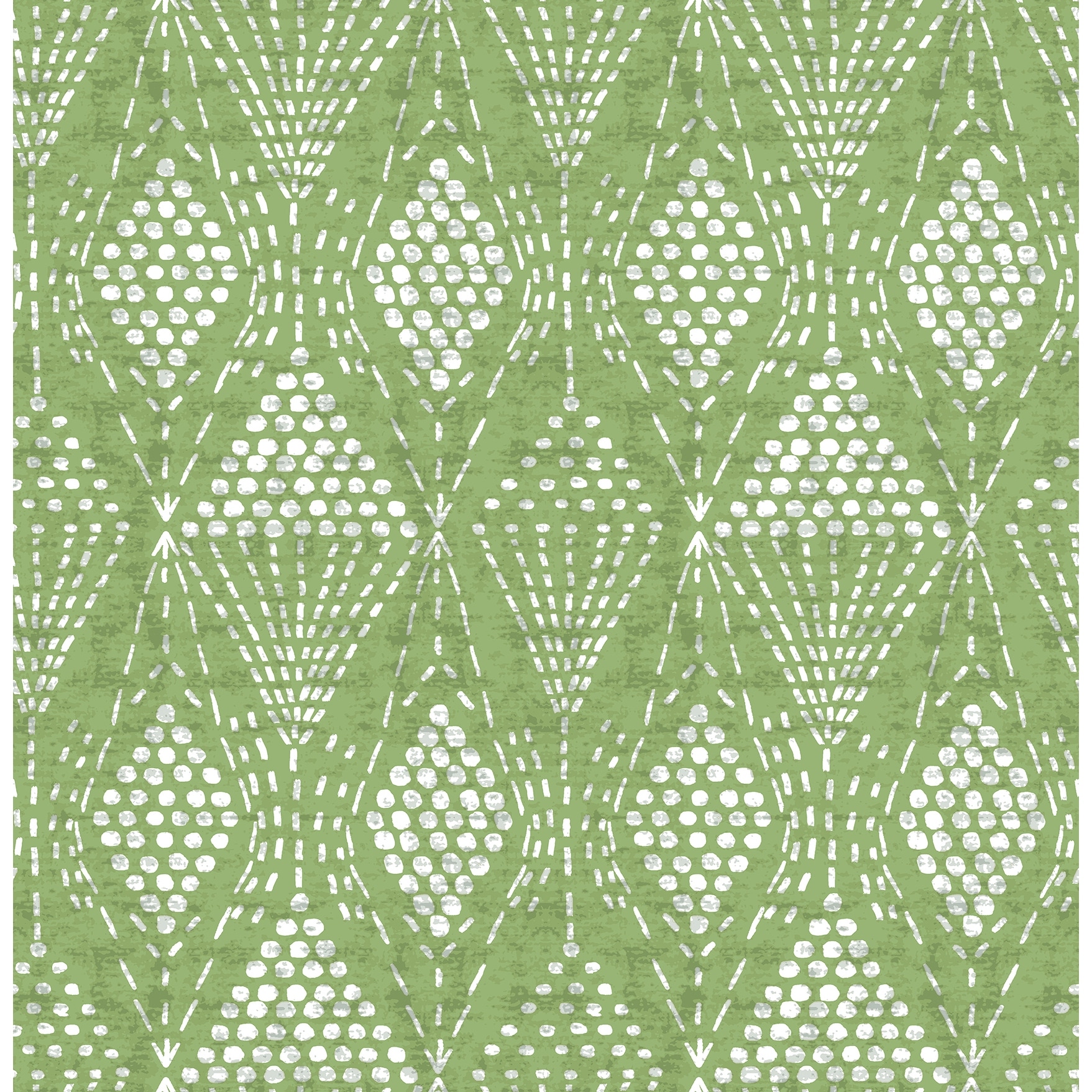 A-Street Prints Grady Green Dotted Geometric Wallpaper