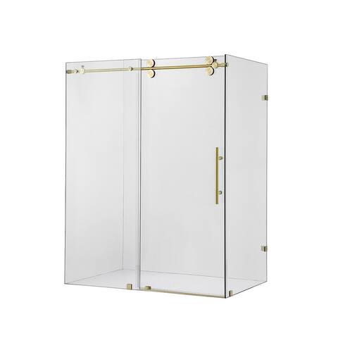 Villena Rectangle Single Sliding Frameless Shower Enclosure