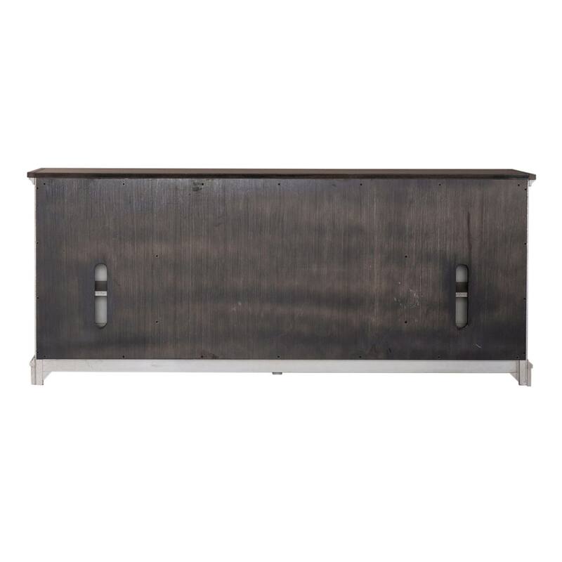 Ocean Isle Antique White 72 Inch Entertainment TV Stand