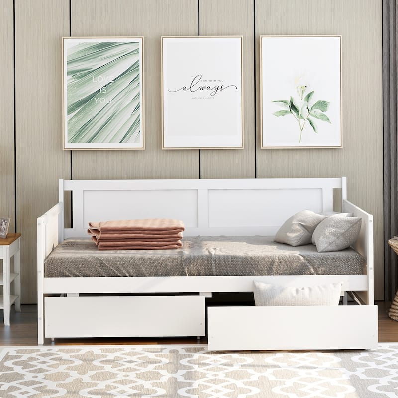 Twin size Daybed with drawers for Bedroom
