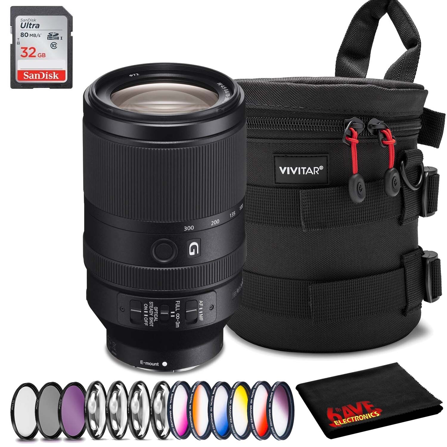 Sony Fe 70 300mm F 4 5 5 6 G Oss Lens Intl Model Accessory Kit Overstock