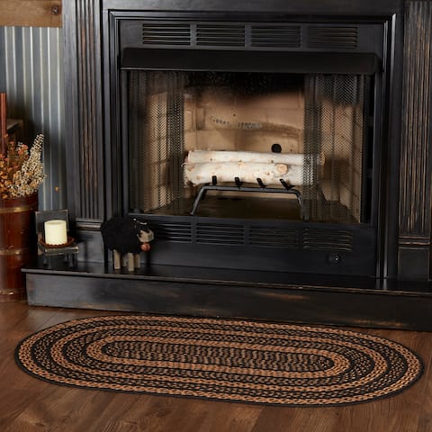 Farmhouse Jute Rug Oval w/ Pad 27x48 - 27" x 48"