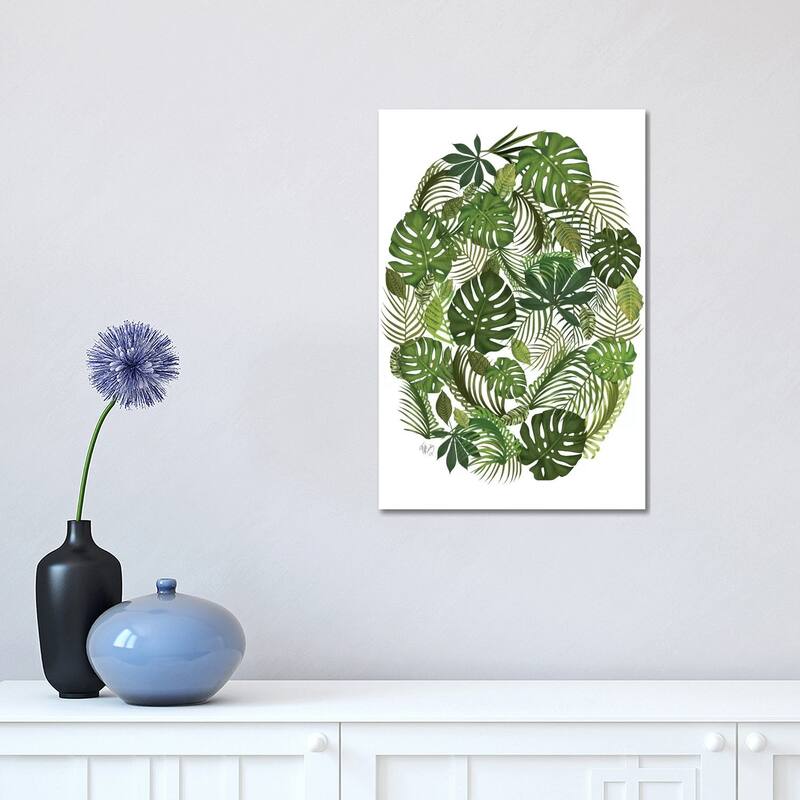 iCanvas "Tropical Oval I" by Fab Funky Canvas Print - 18x12x1.5